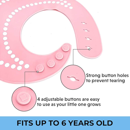 Silicone Bib with Pearls