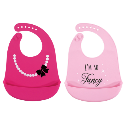Silicone Bib with Pearls