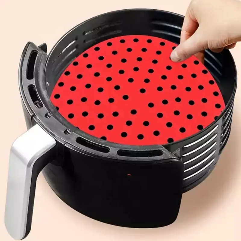 Custom Silicone Compression Molding Reusable Silicone Air Fryer Liners Factory6