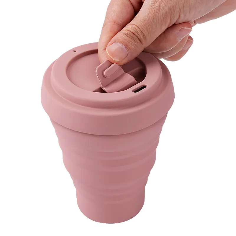 Personalized Silicone Rubber Reusable Collapsible Coffee Cups for Travel Solutions Manufacturers2